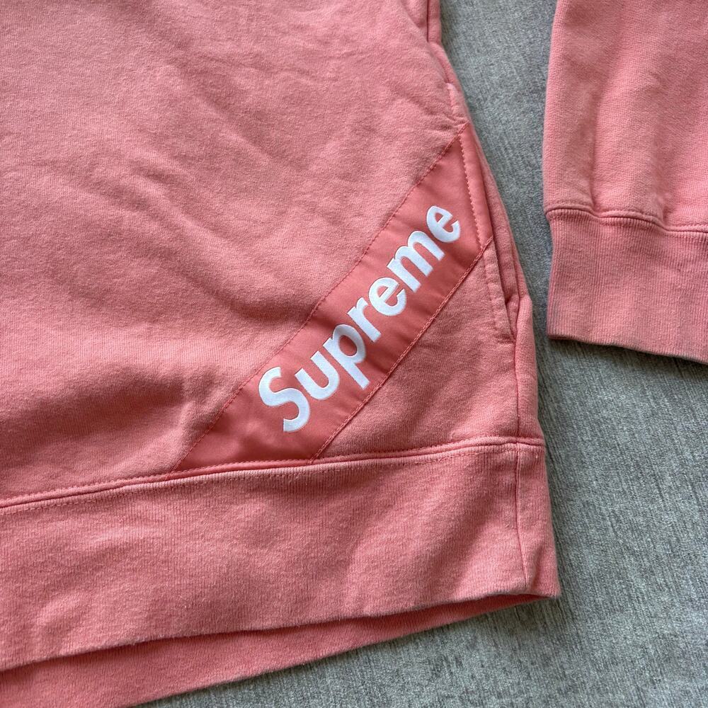 $418 Supreme Corner Labeled Hoodie Sweatshirt in Coral - Picture 4 of 8